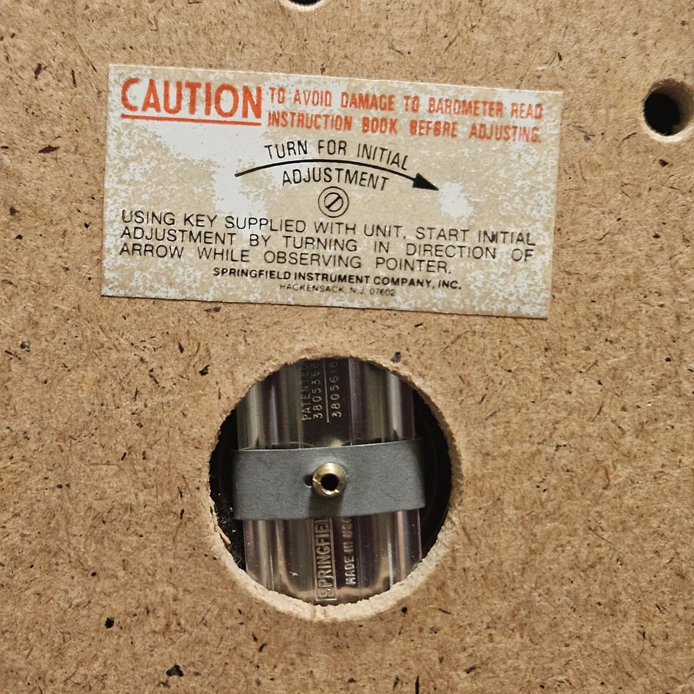 Vintage Springfield Instrument Company Banjo-style Weather Station